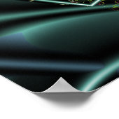 Poster Spirale géométrique verte (Coin)