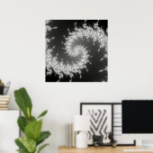 Poster spirale noire et blanche (Bureau à domicile)