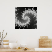 Poster spirale noire et blanche (Cuisine)