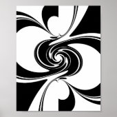 Poster Spirale noire et blanche (Devant)