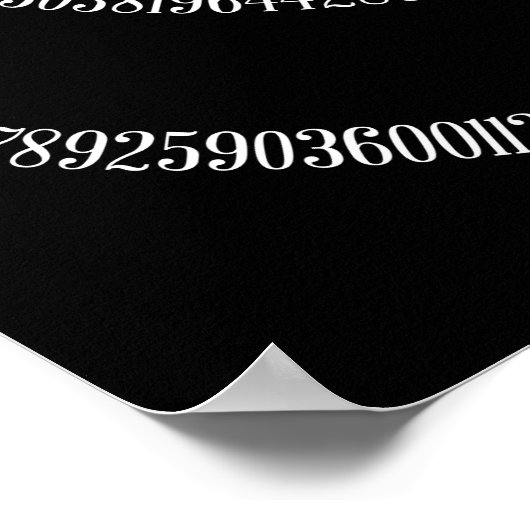 Poster Spirale pour i sur noir solide (Coin)