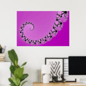 Poster Spirale pourpre Mandelbrot (Bureau à domicile)