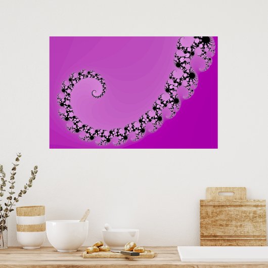 Poster Spirale pourpre Mandelbrot (Cuisine)