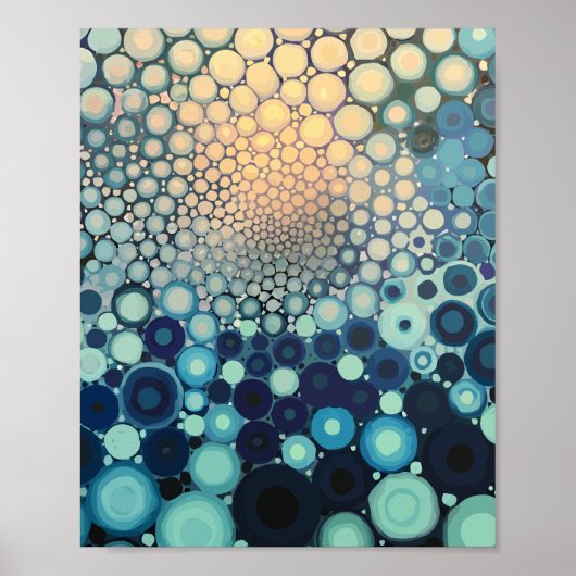 Poster Spirale radiante de cercles concentrés (Devant)