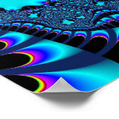 Poster Spirale tourbillon turquoise (Coin)