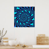 Poster Spirale tourbillon turquoise (Cuisine)