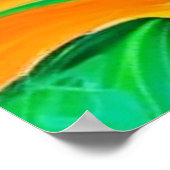 Poster Spirale verte et orange (Coin)