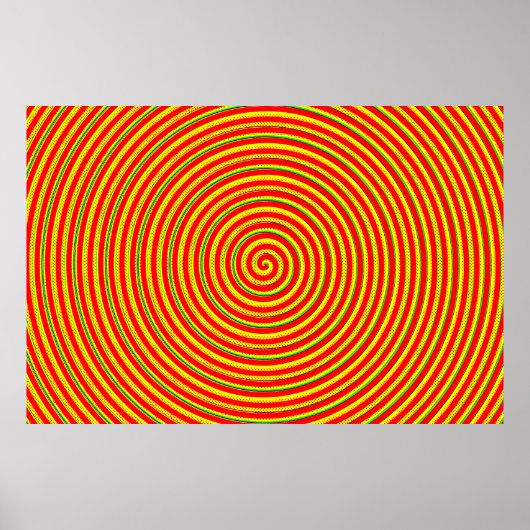 Poster Spirales arc-en-ciel centrées (Devant)