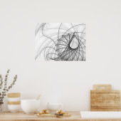 Poster Spirales et épines d'encre (Cuisine)