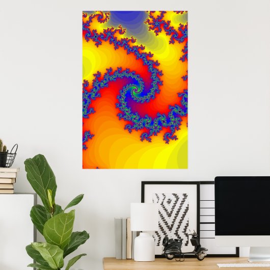 Poster : Spirales Fractées (Bureau à domicile)
