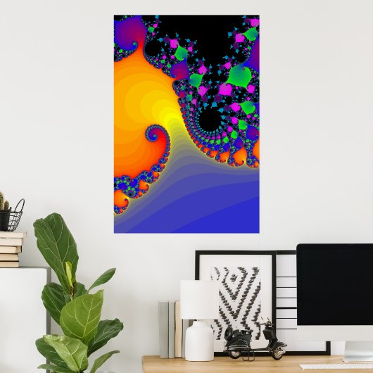 Poster : Spirales Fractées (Bureau à domicile)