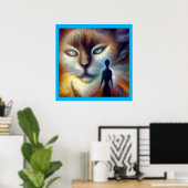 Poster Spirit Animal Chat 3 (Bureau à domicile)