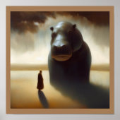 Poster Spirit Animal Hippopotamus 1 (Devant)