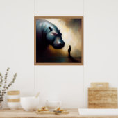 Poster Spirit Animal Hippopotamus 2 (Cuisine)