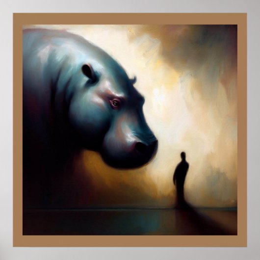 Poster Spirit Animal Hippopotamus 2 (Devant)