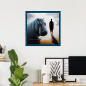 Poster Spirit Animal Hippopotamus 3 (Bureau à domicile)