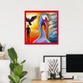 Poster Spirit Animal Pelican 2 (Bureau à domicile)
