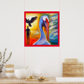 Poster Spirit Animal Pelican 2 (Cuisine)