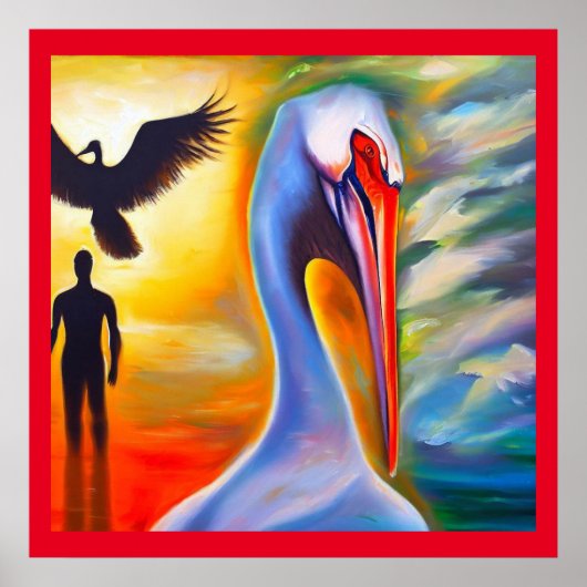 Poster Spirit Animal Pelican 2 (Devant)