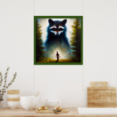 Poster Spirit Animal Raccoon 2 (Cuisine)