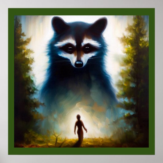 Poster Spirit Animal Raccoon 2 (Devant)