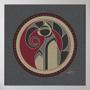 Poster Spirit Of Cat gris arrière - plan