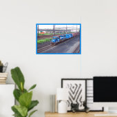 Poster Spirit of Conrail - GP38 - PRR #2943 dans Blue Pai (Bureau à domicile)