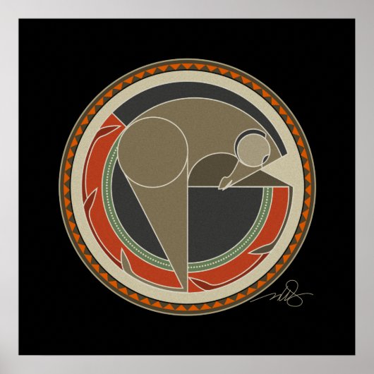 Poster Spirit of Horse noir arrière - plan (Devant)