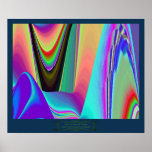 Poster Spirit of Summer Breeze Abstrait 3D Rainbowart