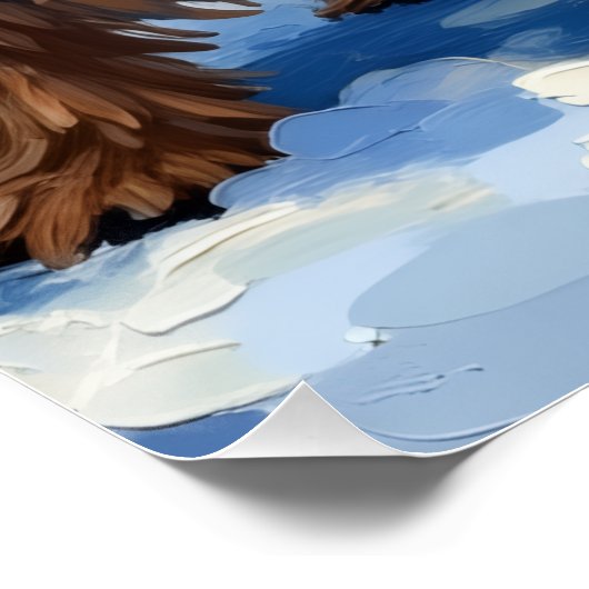 Poster Spirited Cairn Terrier Dog Digging for Christmas T (Coin)