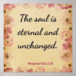 Poster Spiritual Beige Rose Gita Âme Éternelle Florale