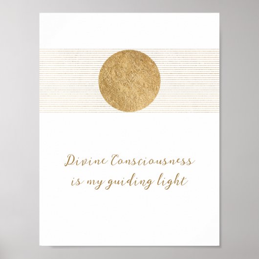 Poster Spirituel Soleil Doré (Devant)