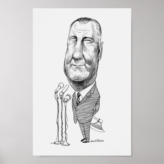 Poster Spiro Agnew Cachant Sa Caricature Ax (Devant)