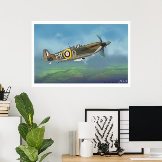 Poster Spitfire Fighter (Bureau à domicile)