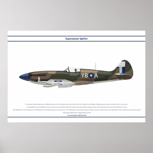 Poster Spitfire GB 17 Sqn 1 (Devant)