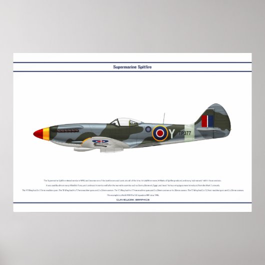 Poster Spitfire GB 28 Sqn 1 (Devant)