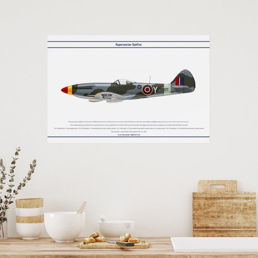 Poster Spitfire GB 28 Sqn 1 (Cuisine)