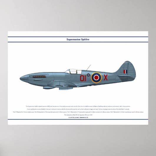 Poster Spitfire GB 2 Sqn 1 (Devant)