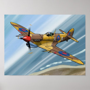 Poster Spitfire sur malta