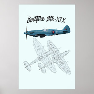 Poster Spitfire XIX (Mk 19)