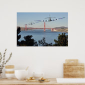 Poster Spitfire's et Golden Gate Bridge (Cuisine)