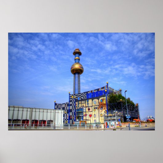 Poster Spittelau, Vienne Autriche (Devant)