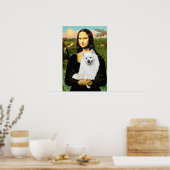 Poster Spitz Esquimau Américain - Mona Lisa (Cuisine)