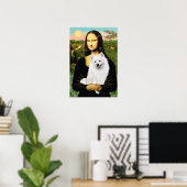 Poster Spitz Esquimau Américain - Mona Lisa (Bureau à domicile)