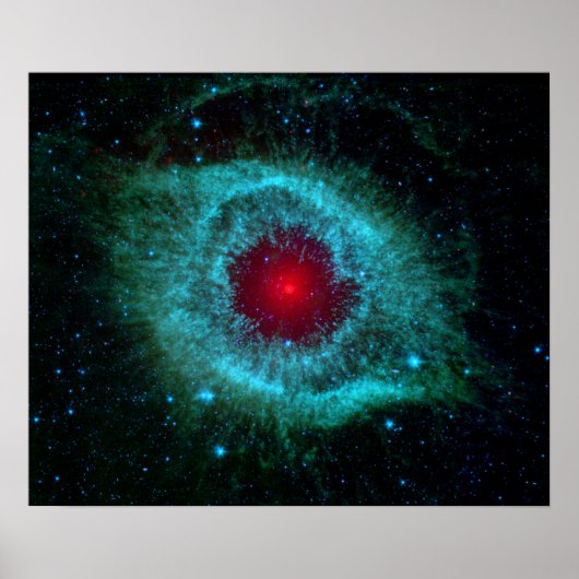 Poster Spitzer infrarouge Helix Nebula (Devant)