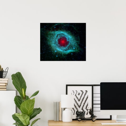 Poster Spitzer infrarouge Helix Nebula (Bureau à domicile)