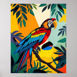 Poster Spix's Macaw - Extinct Wildlife Art Tribute