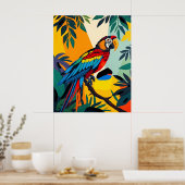Poster Spix's Macaw - Extinct Wildlife Art Tribute (Cuisine)