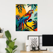 Poster Spix's Macaw - Extinct Wildlife Art Tribute (Bureau à domicile)