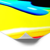 Poster Splash couleur : Art Abstrait (Coin)